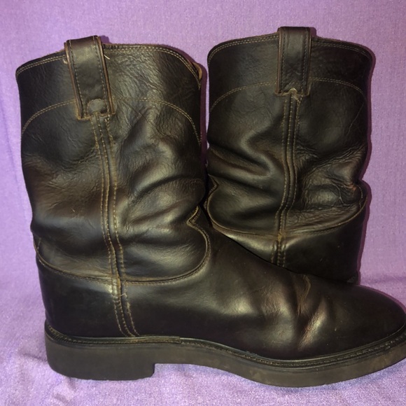 Used Men’s Justin Double Comfort Work Boots In Briar Pitstop 4761 Size 13D - Picture 8 of 13